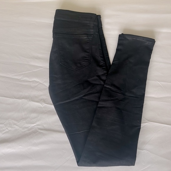 J Brand Womens Black Coated Skinny Jeans Mid Rise Sleek Stretch Denim Size 27 - Picture 3 of 12